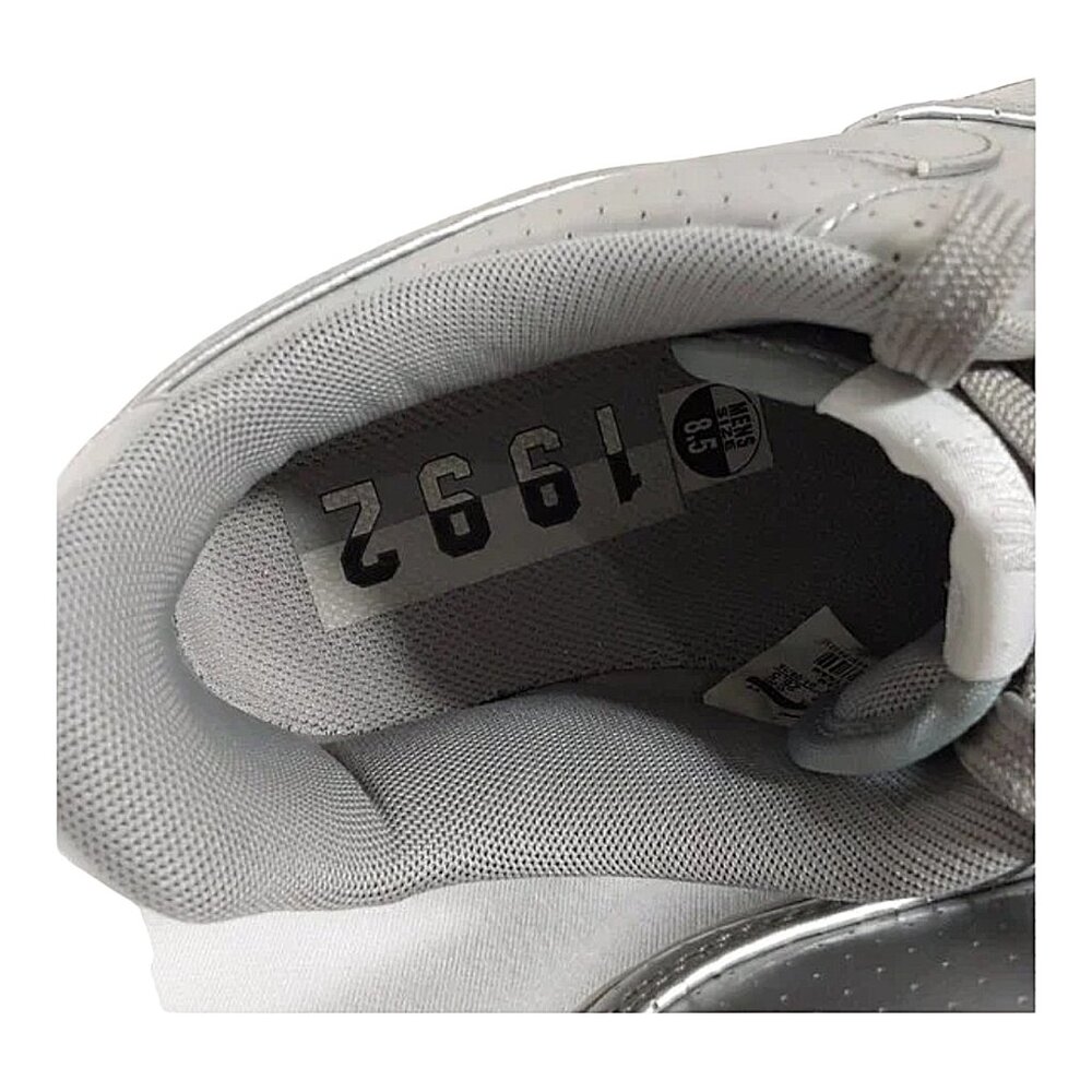 Nike Air Force 1 LV8 Dream Team Metallic Silver Low Sneaker Good Cond - 8.5 - Picture 9 of 11